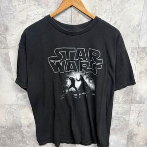 Star Wars Mad Engine Mens XL Black Graphic T-Shirt Luke Skywalker Darth Vader